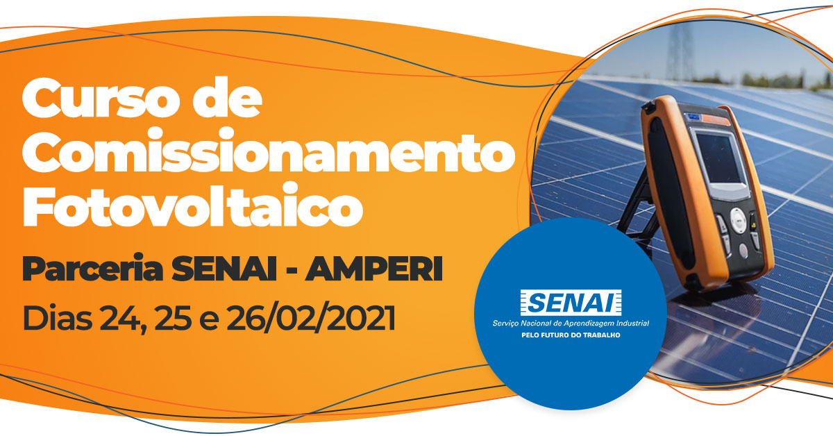 Parceria SENAI-Amperi: curso de comissionamento de energia solar fotovoltaica