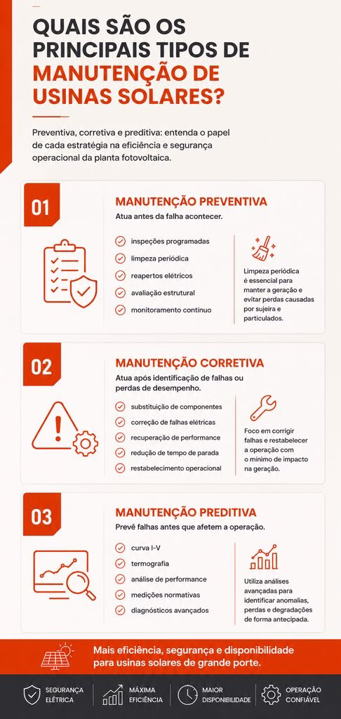 Manuten&ccedil;&atilde;o de usinas solares